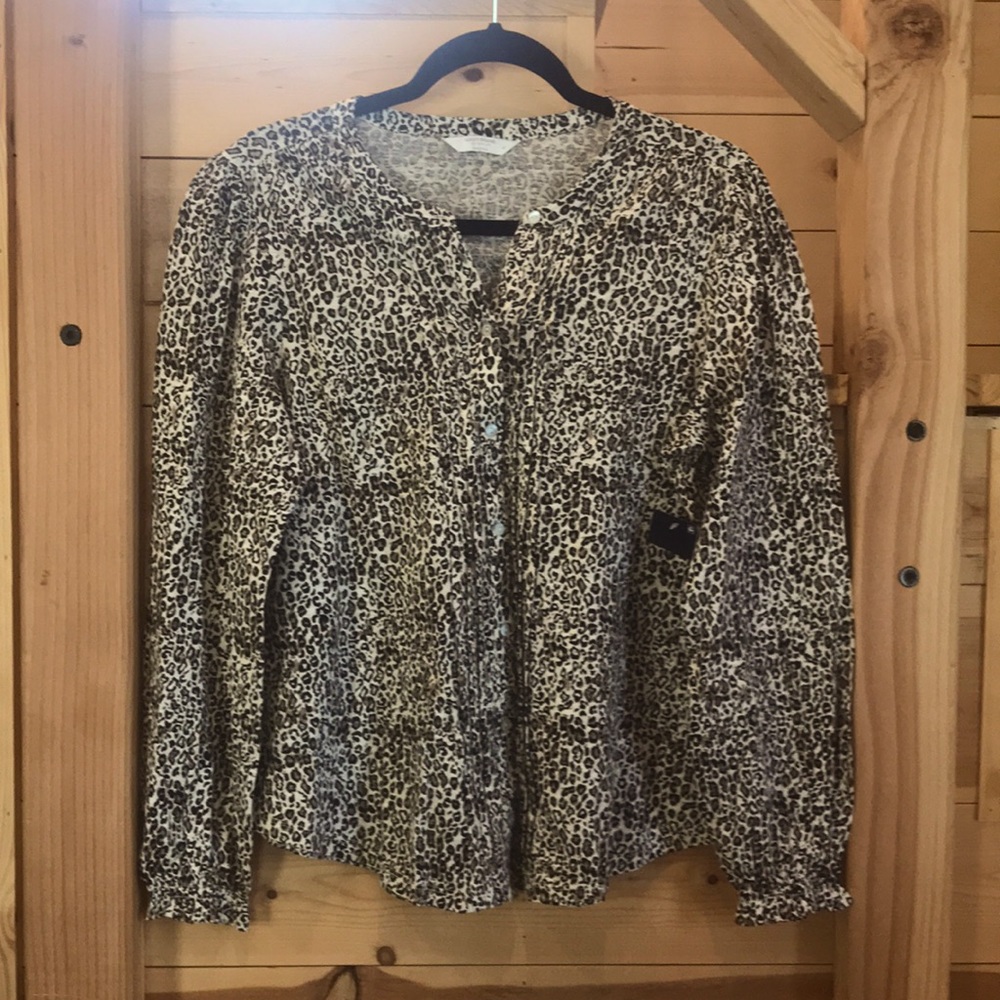 Women’s Lucky Brand Top, Size M, NWT, Leopard
